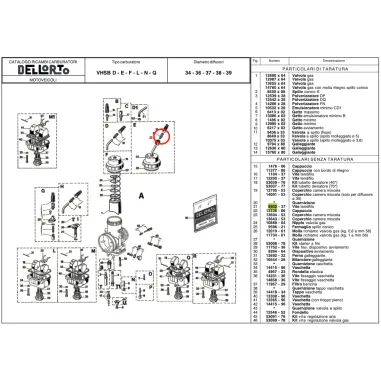 Vite tendifilo per regolazione cavo acceleratore 08932 DELL'ORTO