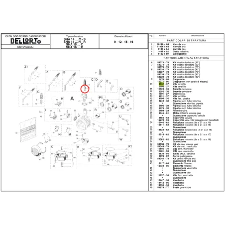 Vite tendifilo per regolazione cavo acceleratore 08932 DELL'ORTO