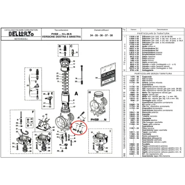 Kit filtro benzina 53089 DELL'ORTO