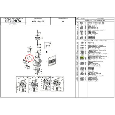 Kit tornillo regulación aire 53091 DELL'ORTO