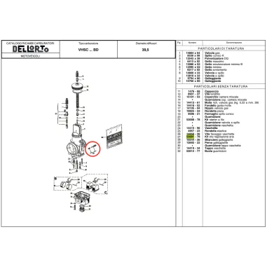 Kit tornillo regulación aire 53091 DELL'ORTO