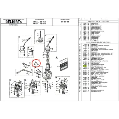 Kit tornillo regulación aire 53091 DELL'ORTO