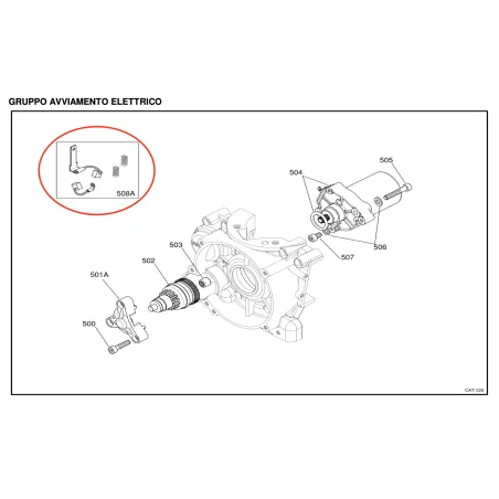 Kit starter motor brushes X30 IAME