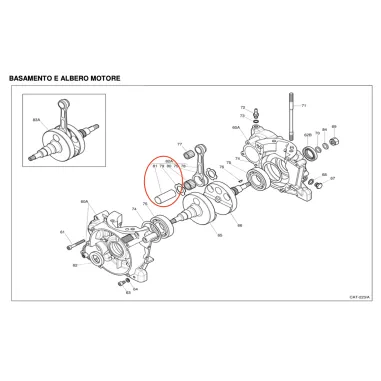 Asse accoppiamento X30 125cc IAME
