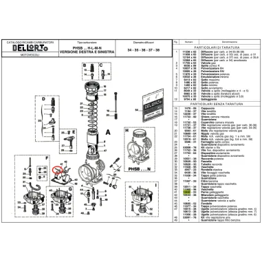Perno galleggiante 12692 per carburatori VHSH e VHSB DELL'ORTO