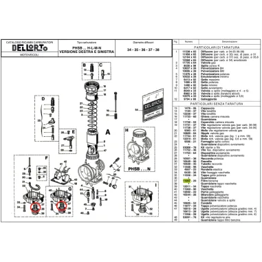 Gas filter 11957 DELL'ORTO