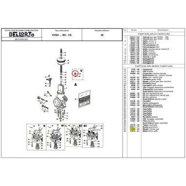 Nipplo valvola gas 16663 DELL'ORTO