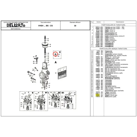 Nipplo valvola gas 16663 DELL'ORTO