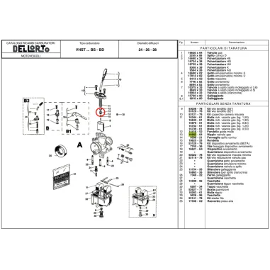 Nipplo valvola gas 16663 DELL'ORTO