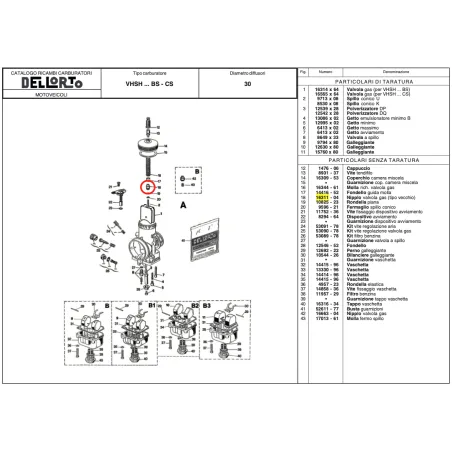 Nipplo valvola gas 16311 DELL'ORTO