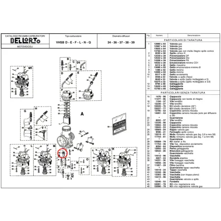 Pulverizer seat 13339 DELL'ORTO