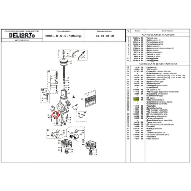 Sede polverizzatore 13339 DELL'ORTO