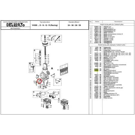 Sede pulverizador 13339 DELL'ORTO
