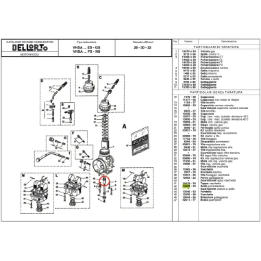 Sede pulverizador 13339 DELL'ORTO