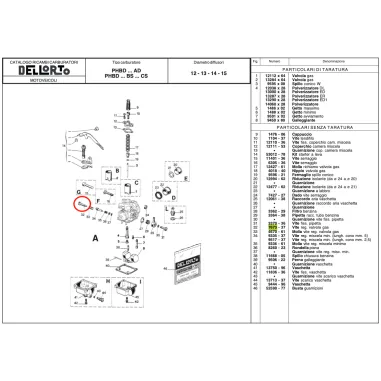 Tornillo regulación mínima 7673 DELL'ORTO