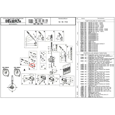 Tornillo regulación mínima 7673 DELL'ORTO