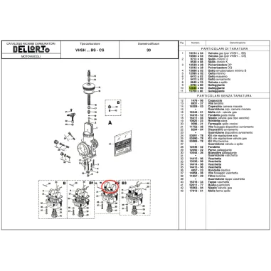 Flotador 12630 DELL'ORTO