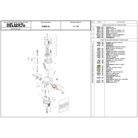 Molla vite regolazione miscela-minimo 4670 DELL'ORTO