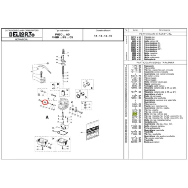 Molla vite regolazione miscela-minimo 4670 DELL'ORTO