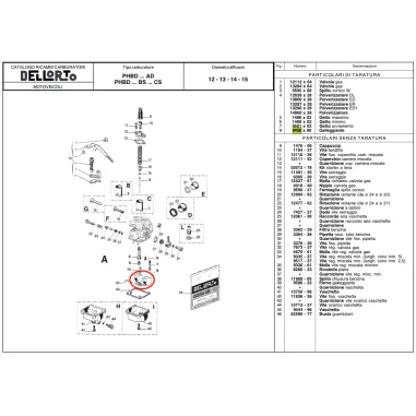 Galleggiante 9450 per carburatori PHBG e PHDG DELL'ORTO