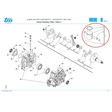 Pistone completo SK MINI TM KART