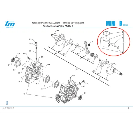 Pistone completo SK MINI TM KART