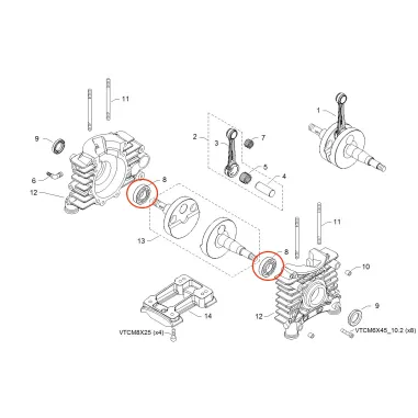 Cuscinetto 6204 TN1 C4 MINI BMB