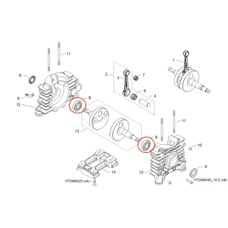Bearing 6204 TN1 C4 MINI BMB