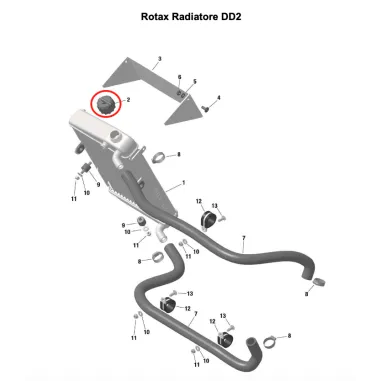 Complete radiator cap MICRO-MINI-JUNIOR-SENIOR-DD2 ROTAX