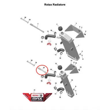 Soporte para radiador MICRO-MINI ROTAX