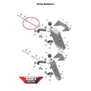 Radiator mount JUNIOR-SENIOR ROTAX