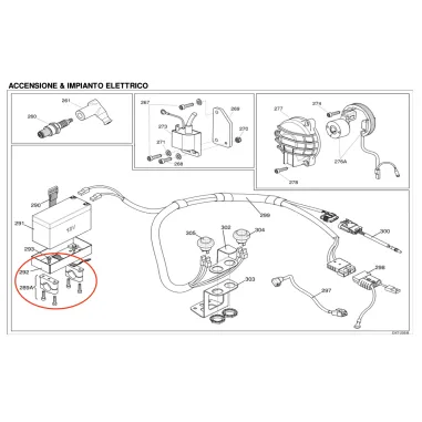 Battery holder clamp IAME