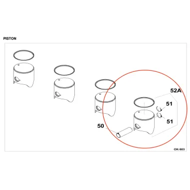 Pistone completo per R125K OK IAME