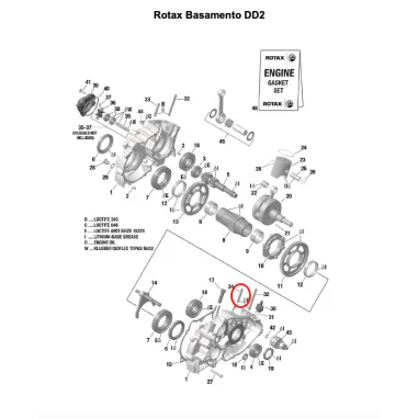 Prisionero M8x28/20 MICRO-MINI-JUNIOR-SENIOR-DD2 ROTAX