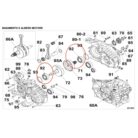 Cuscinetto banco a rulli 6205 OK-OKN-KZ IAME