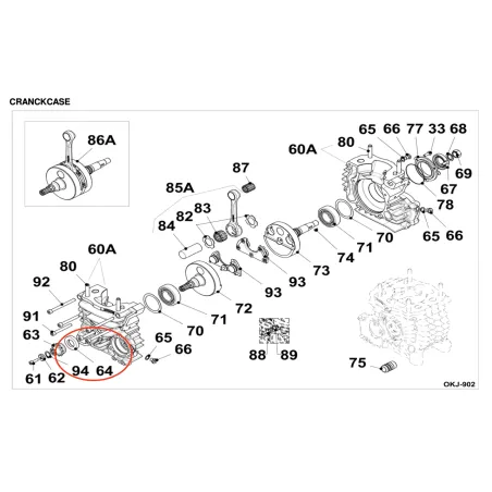 Ignition/transmission side seal ring IAME