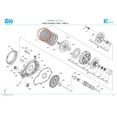 Steel clutch disc 1.5mm KZ TM KART