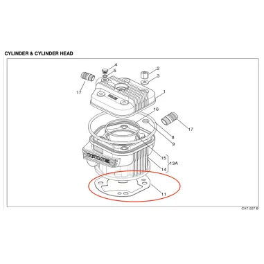 Guarnizione base cilindro X30 125cc IAME