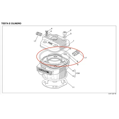 Guarnizione testa 0-ring X30 125cc IAME