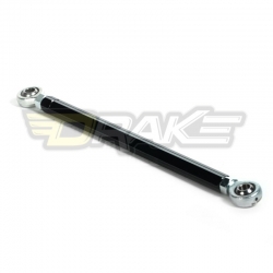 TRACK ROD 225MM BLACK COMPLETE WITH UNIBALL & NUTS