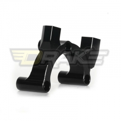 Black anodized rear brake caliper support for 180mm disc KART REPUBLIC - PAROLIN