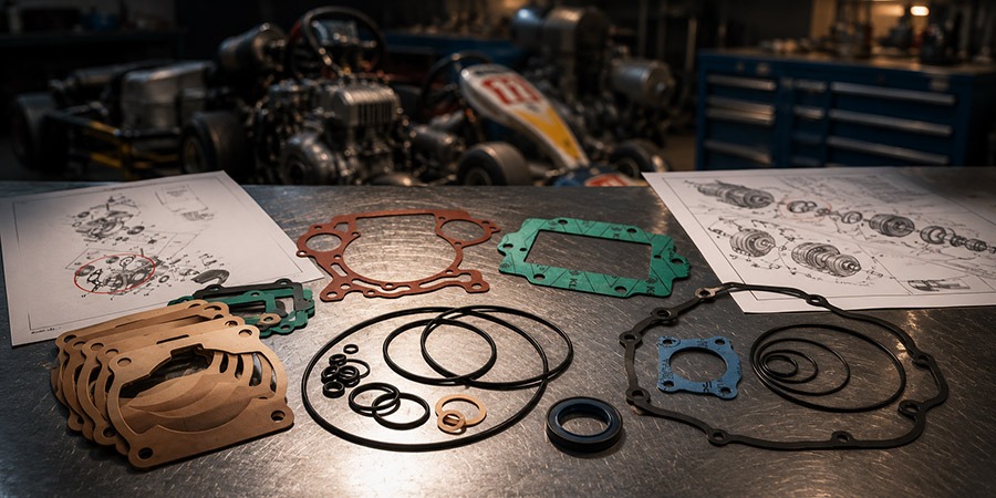 Guida ai ricambi guarnizione e paraolio per motori kart: IAME, TM, ROTAX